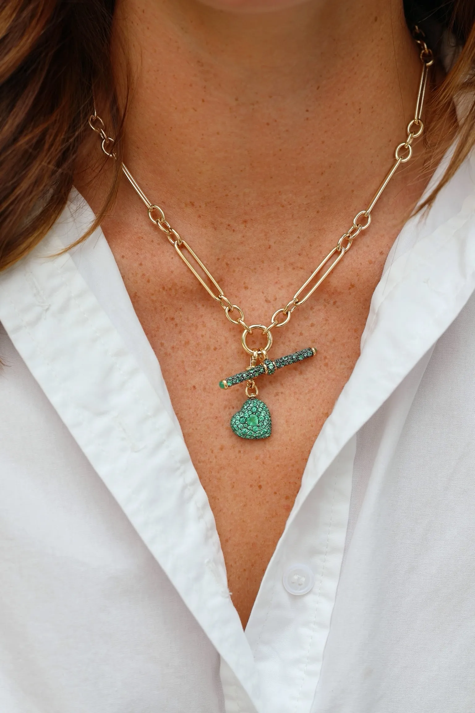 Trombone Link Chain Necklace