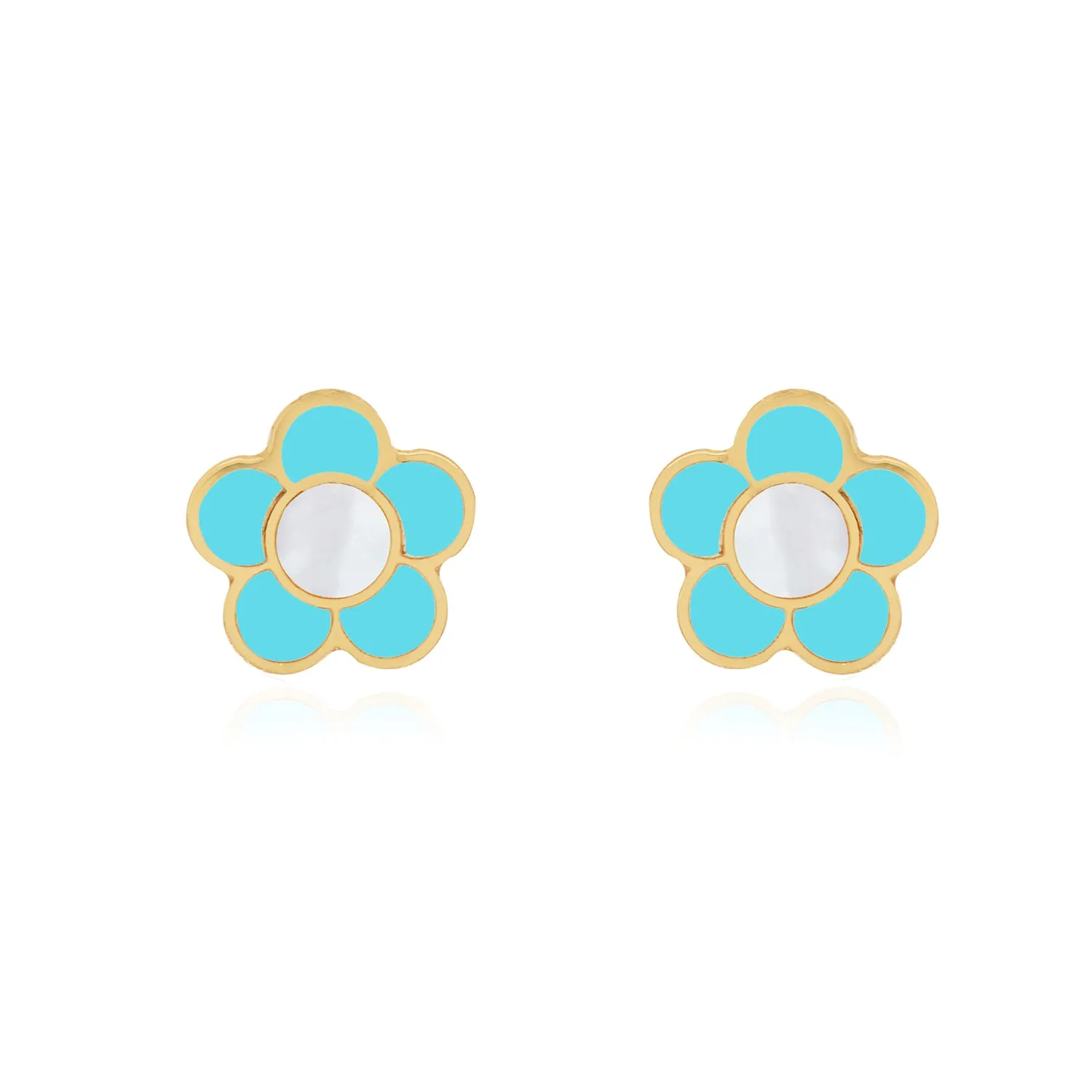 Turquoise Daisy Stud Earrings