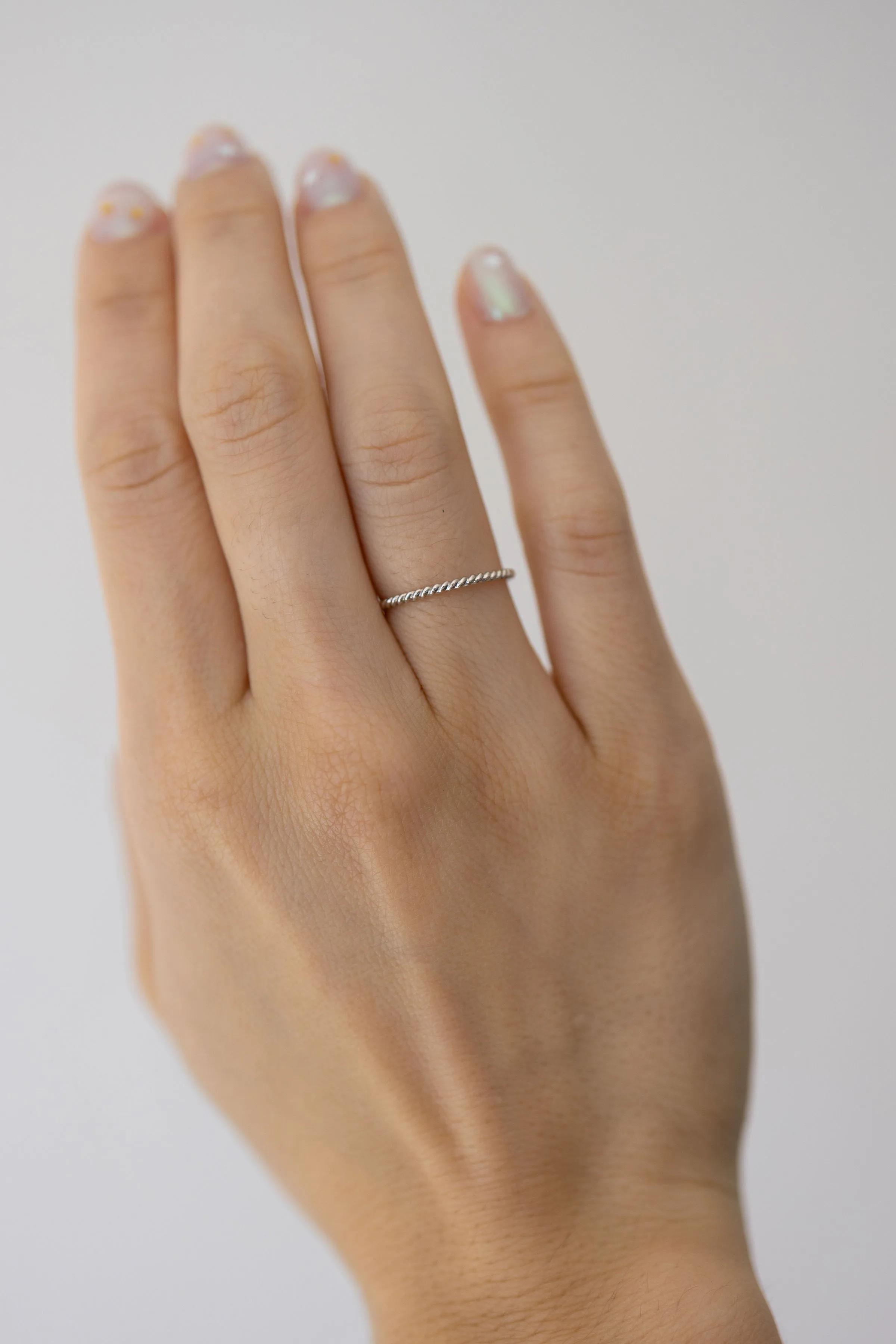 Twist Stacking Ring in Silver