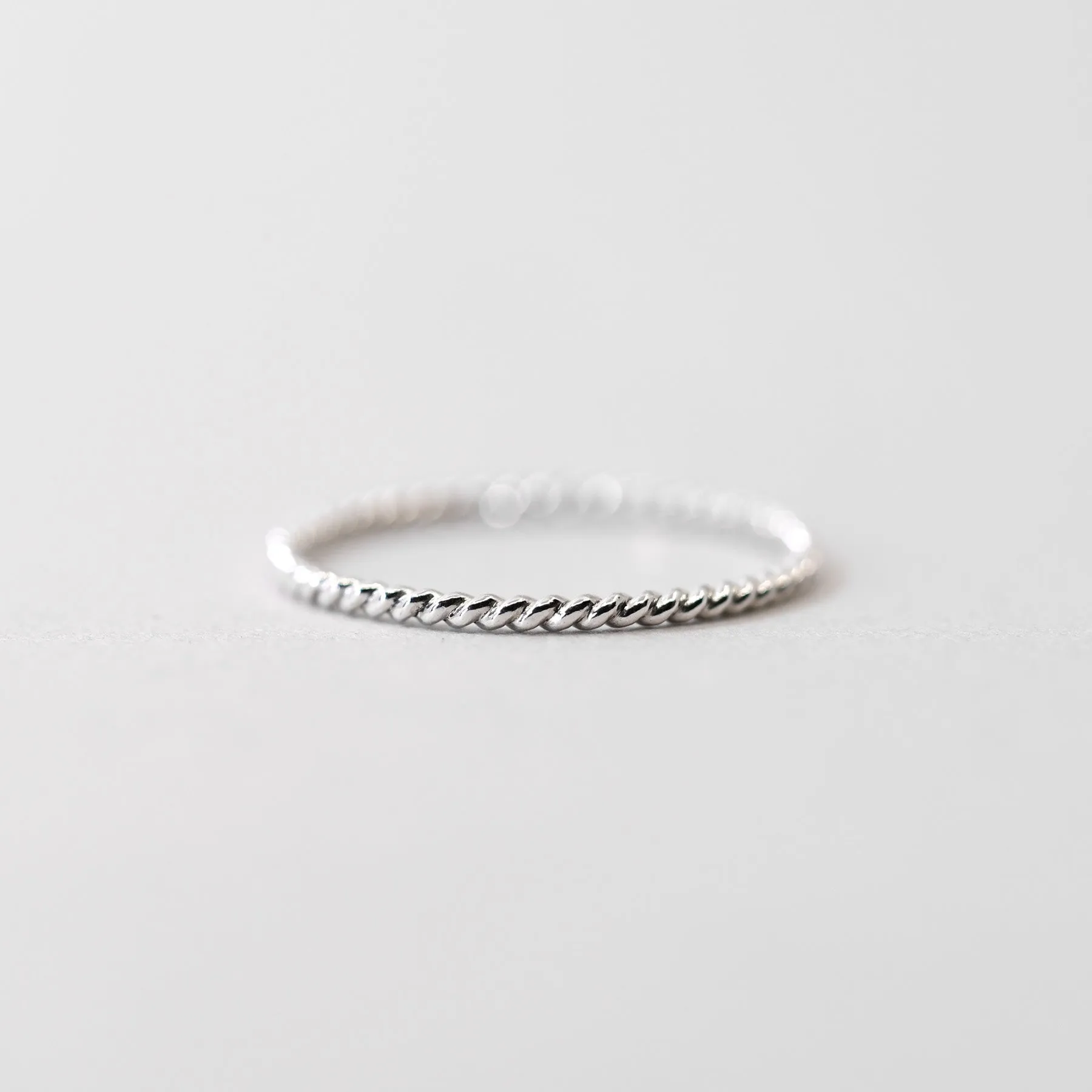 Twist Stacking Ring in Silver