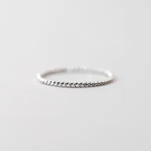 Twist Stacking Ring in Silver