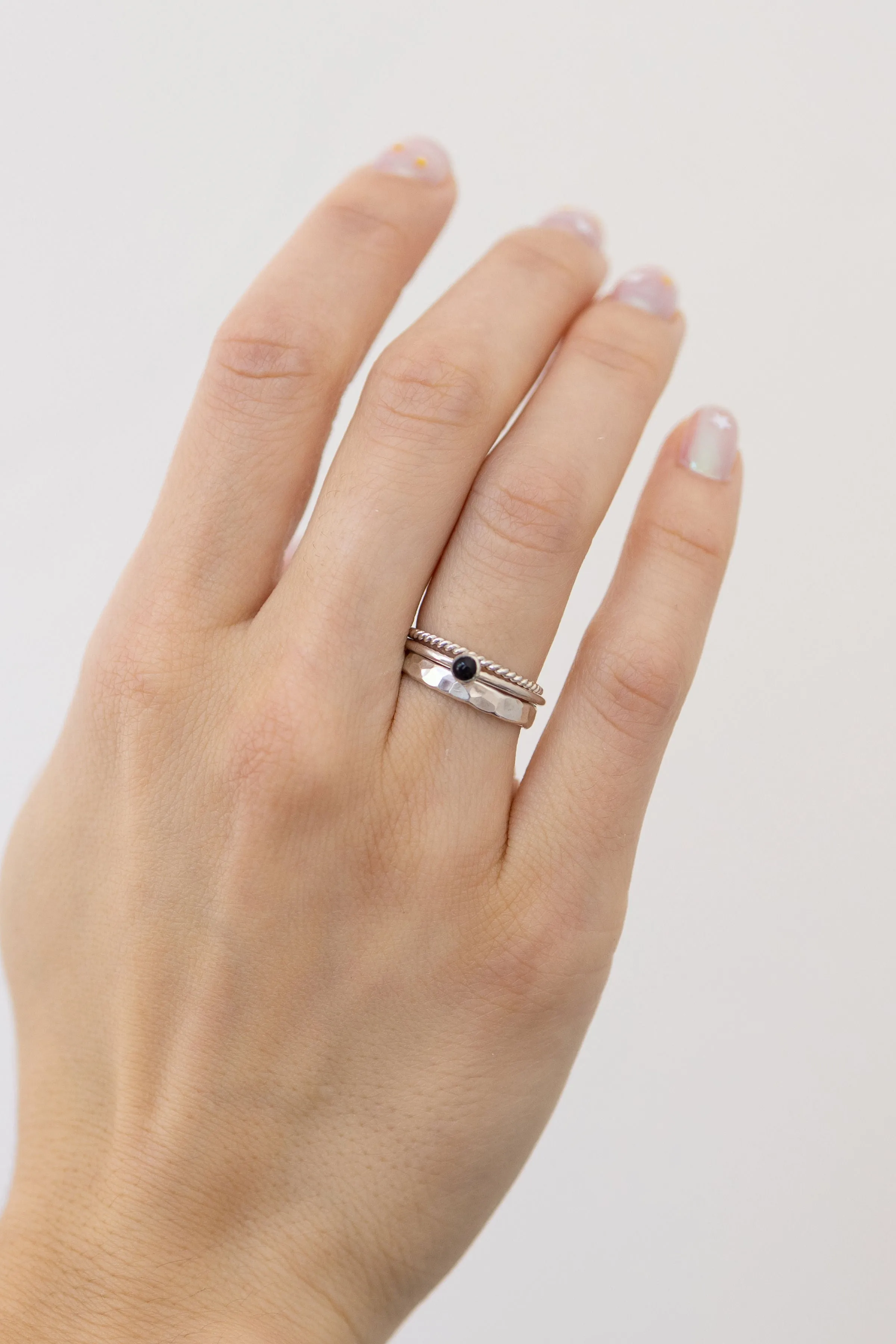 Twist Stacking Ring in Silver
