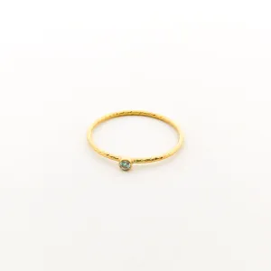 Twisted Cubic Zirconia Stacking Rings |Gold