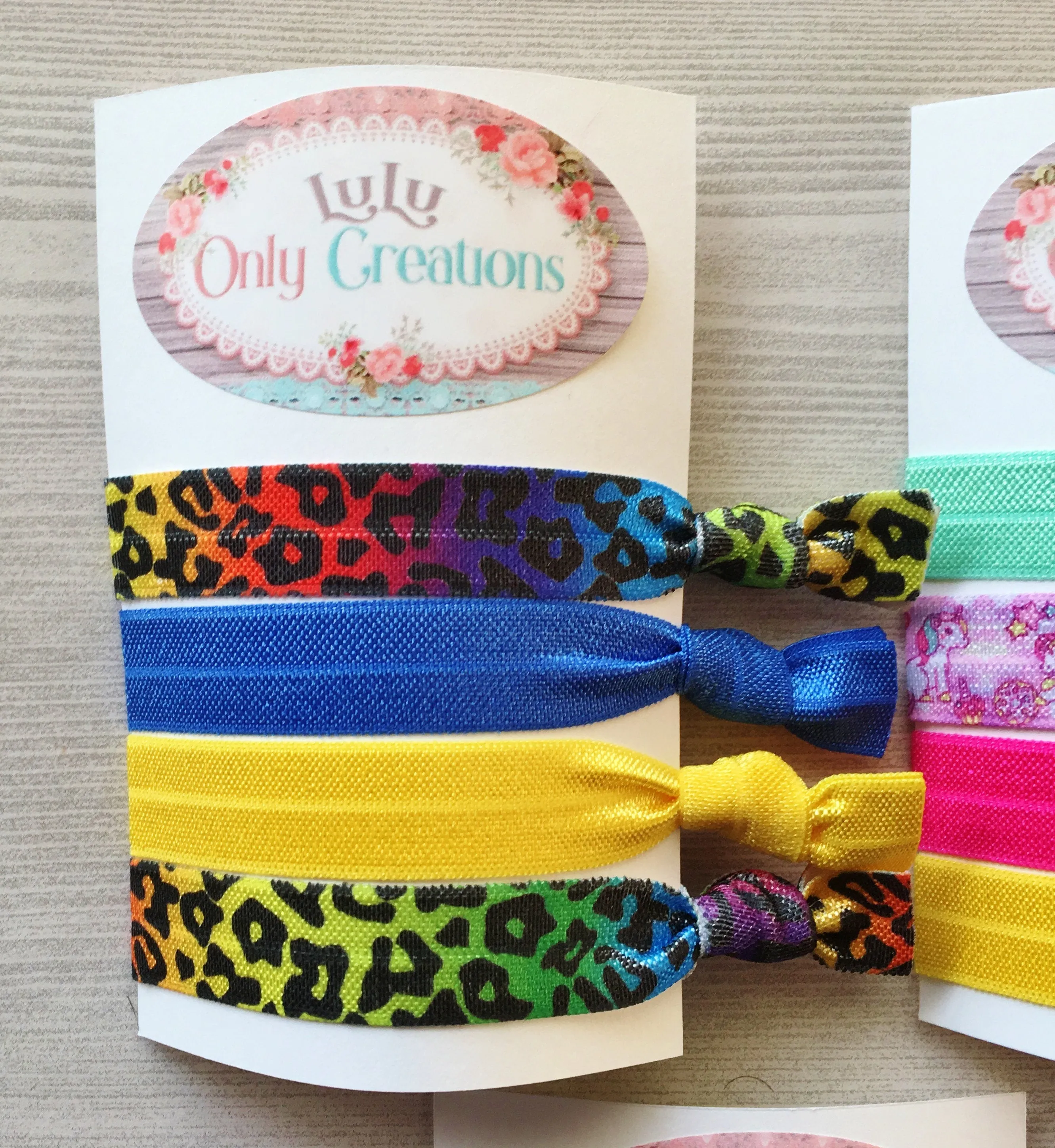 Unicorn and Rainbow Hair Ties