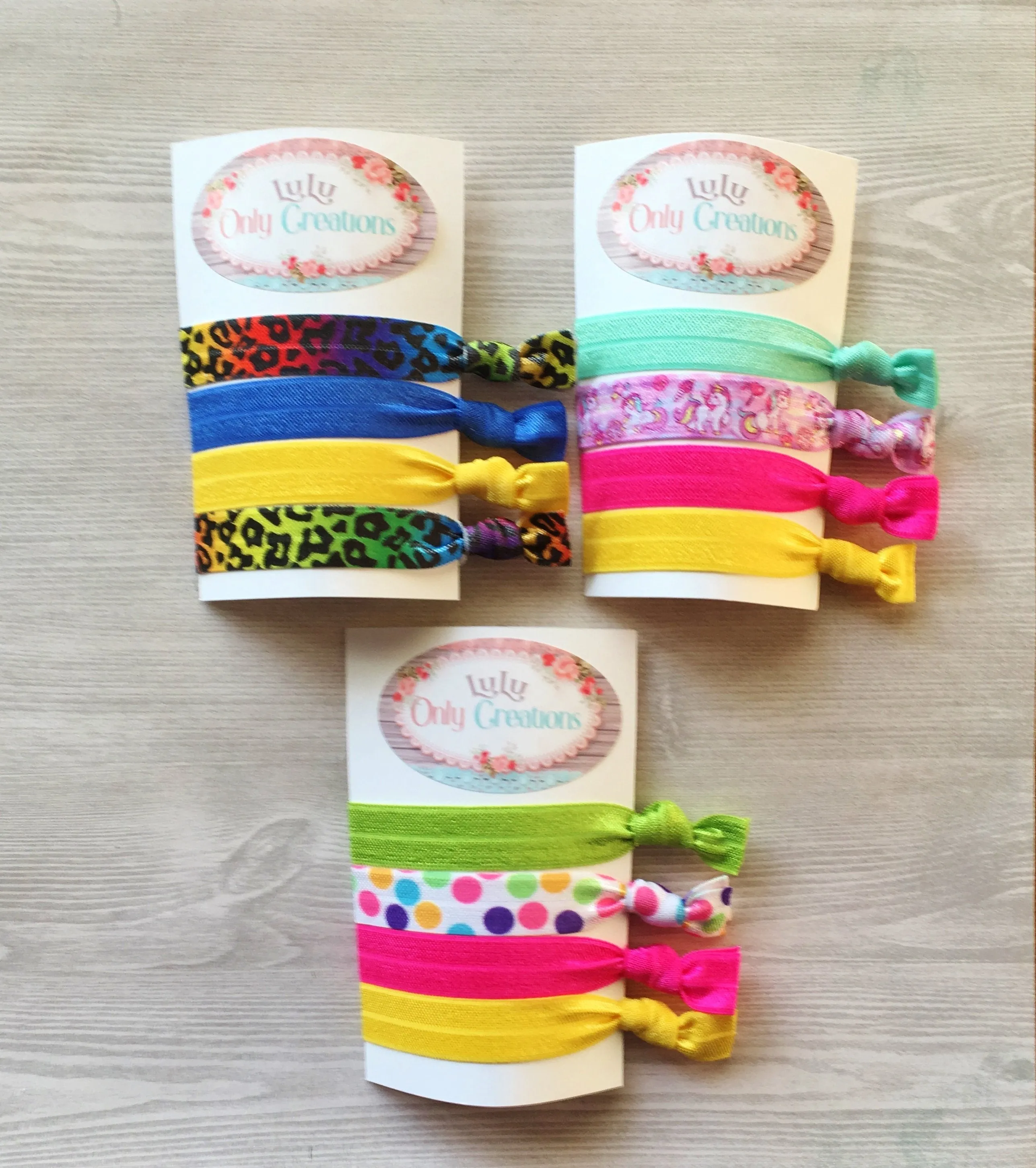Unicorn and Rainbow Hair Ties