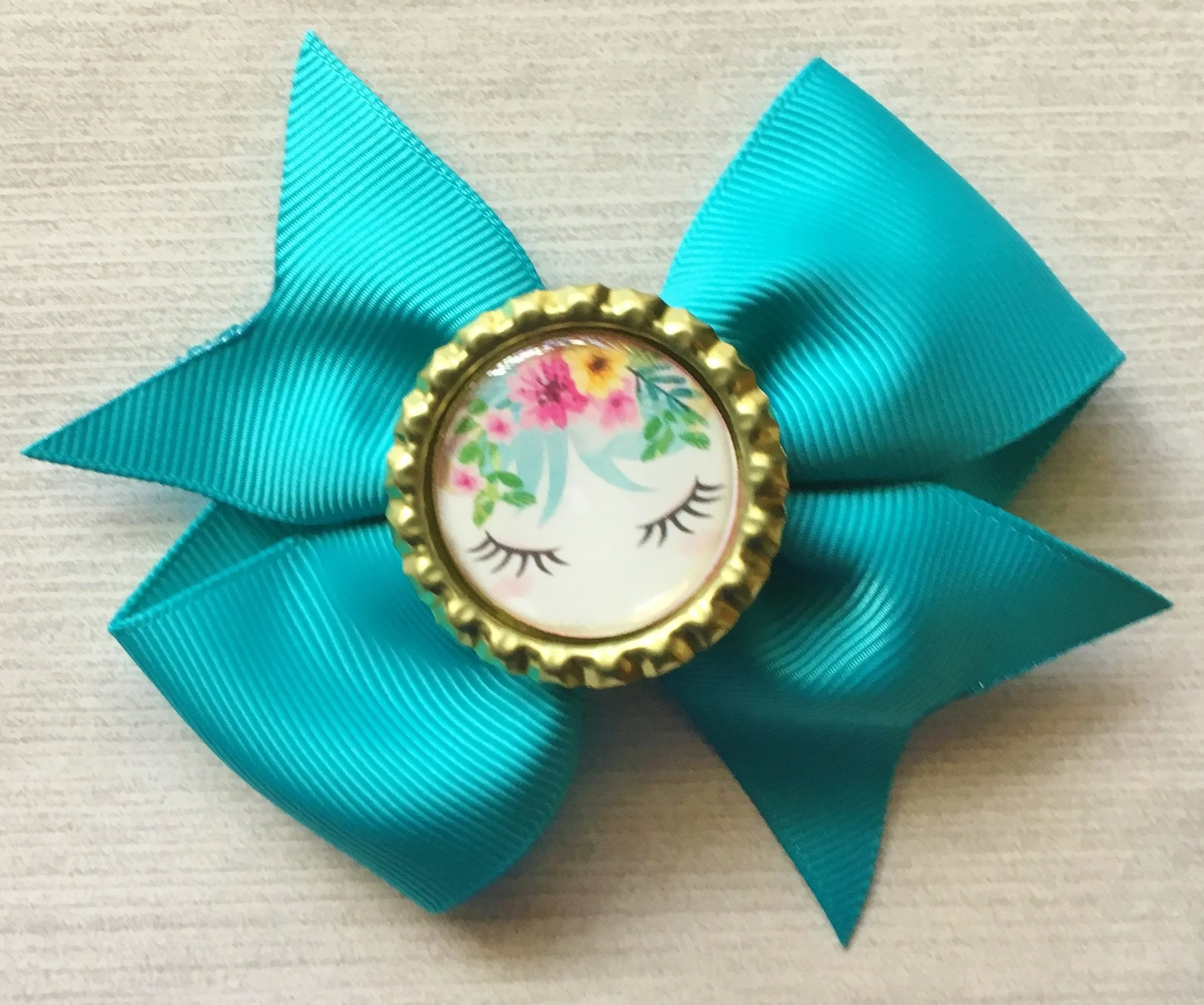 Unicorn Eye Lashes Hair Clip