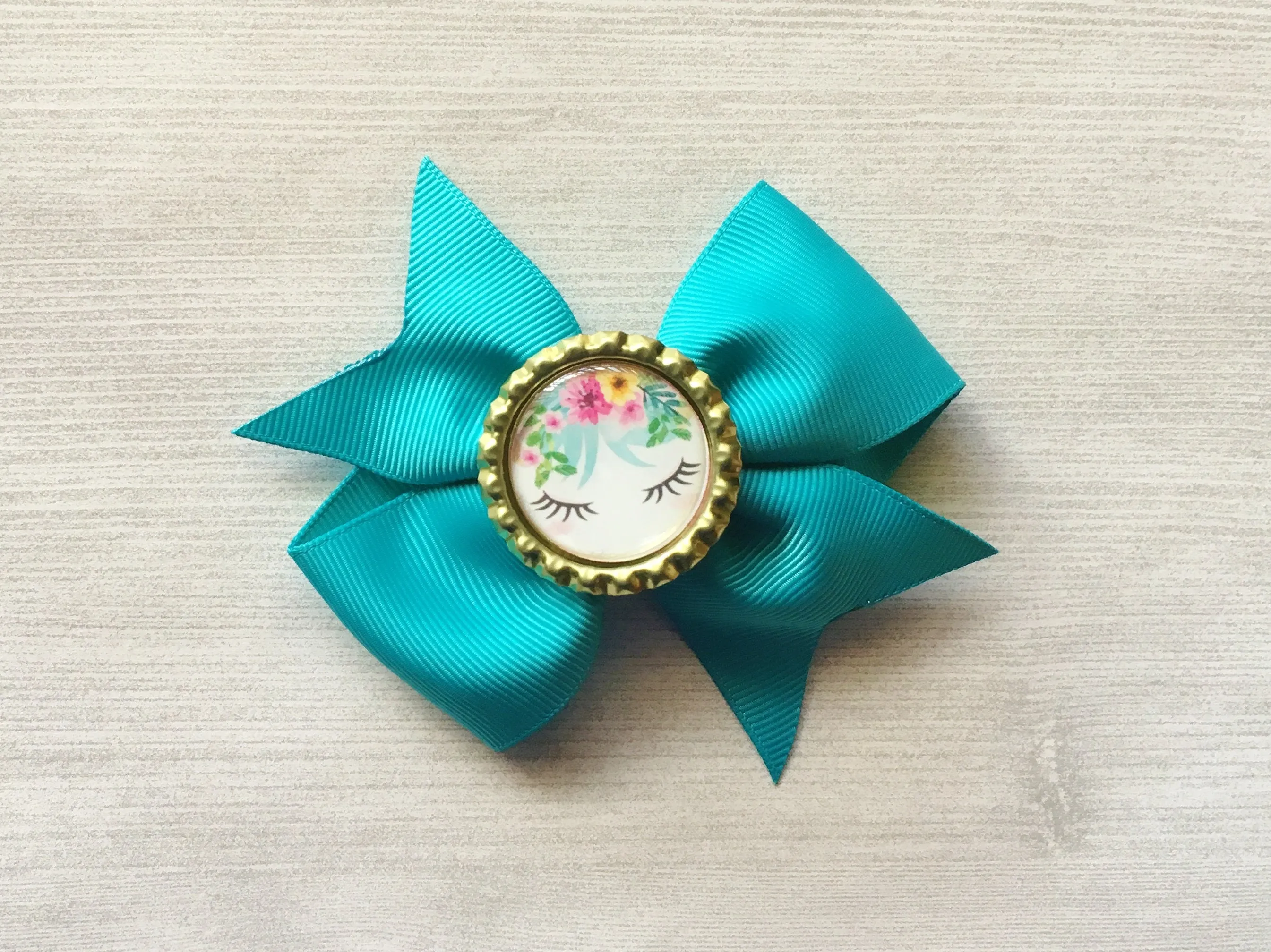 Unicorn Eye Lashes Hair Clip