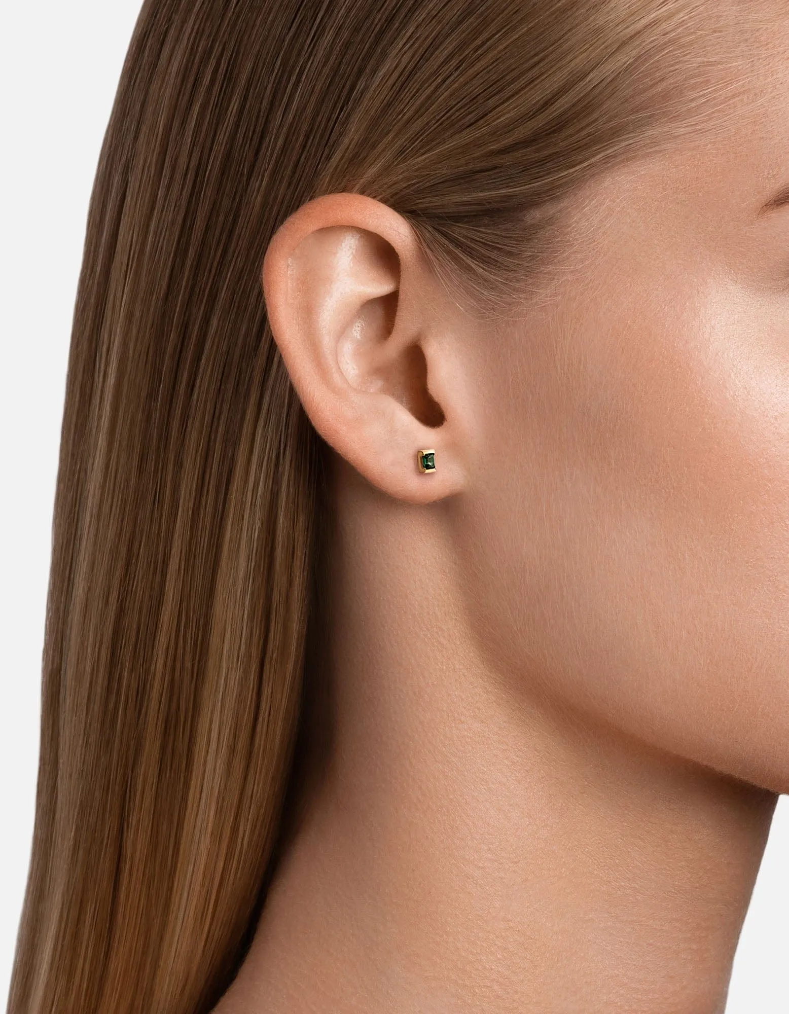 Valor Quartz Stud Earrings, Gold