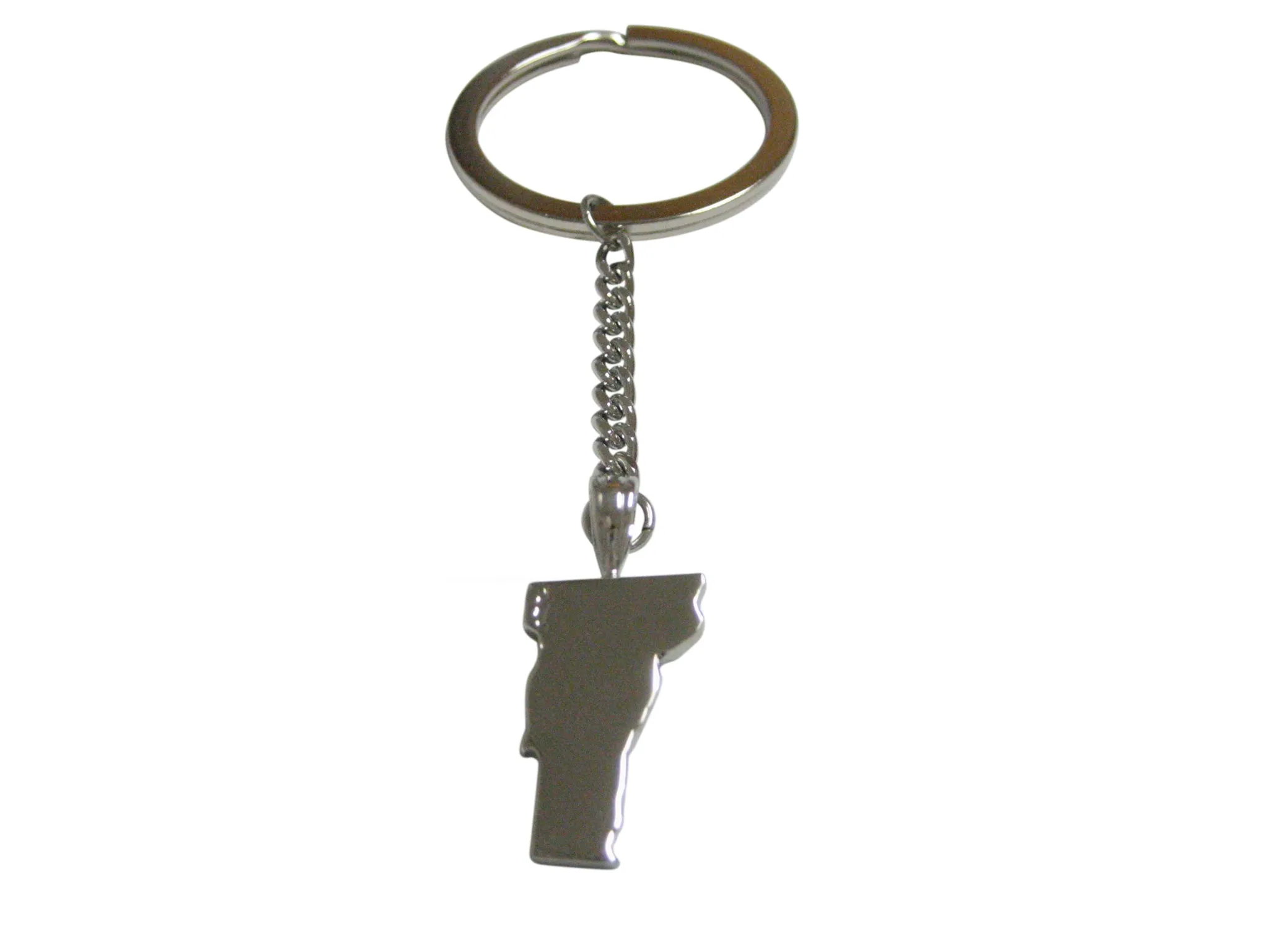 Vermont State Map Shape Pendant Keychain
