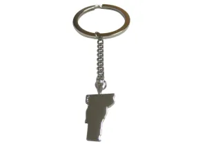 Vermont State Map Shape Pendant Keychain