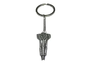 Vertical Throwing Darts Pendant Keychain