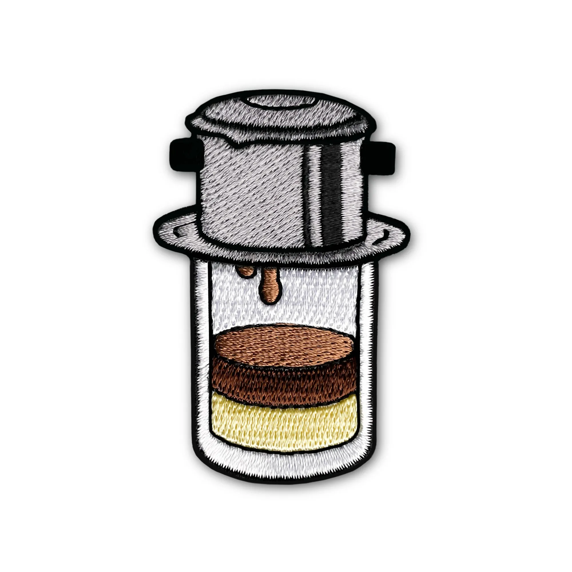 Vietnam: Vietnamese Ice Coffee (Cafe Sua Da) Iron On Patch