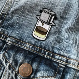 Vietnam: Vietnamese Ice Coffee (Cafe Sua Da) Iron On Patch