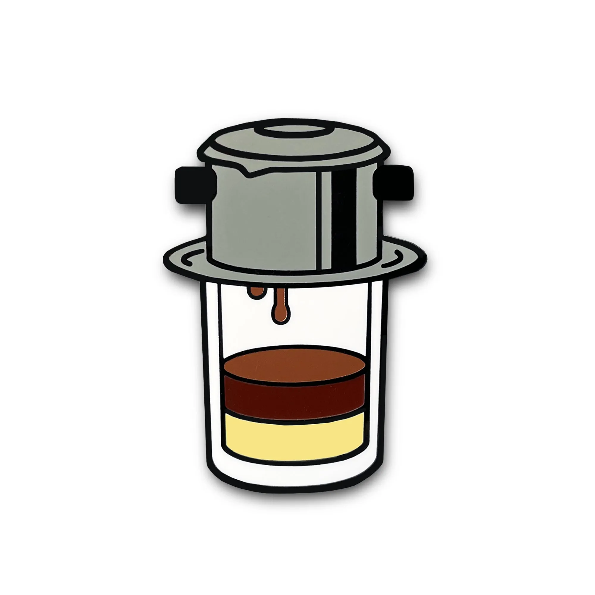 Vietnam: Vietnamese Ice Coffee (Cafe Sua Da) Lapel Enamel Pin