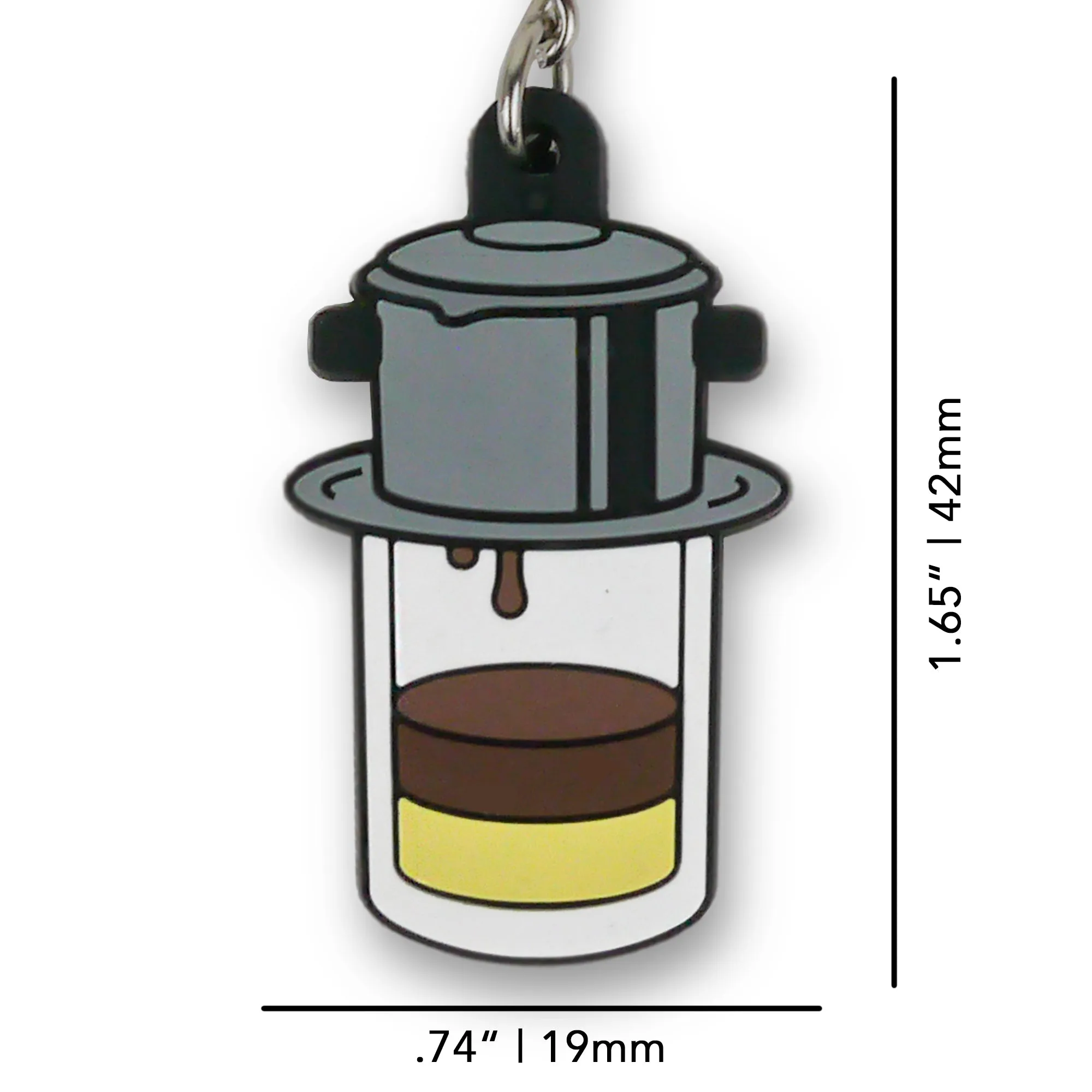 Vietnam: Vietnamese Iced Coffee (Cafe Sua Da) Soft PVC Keychain