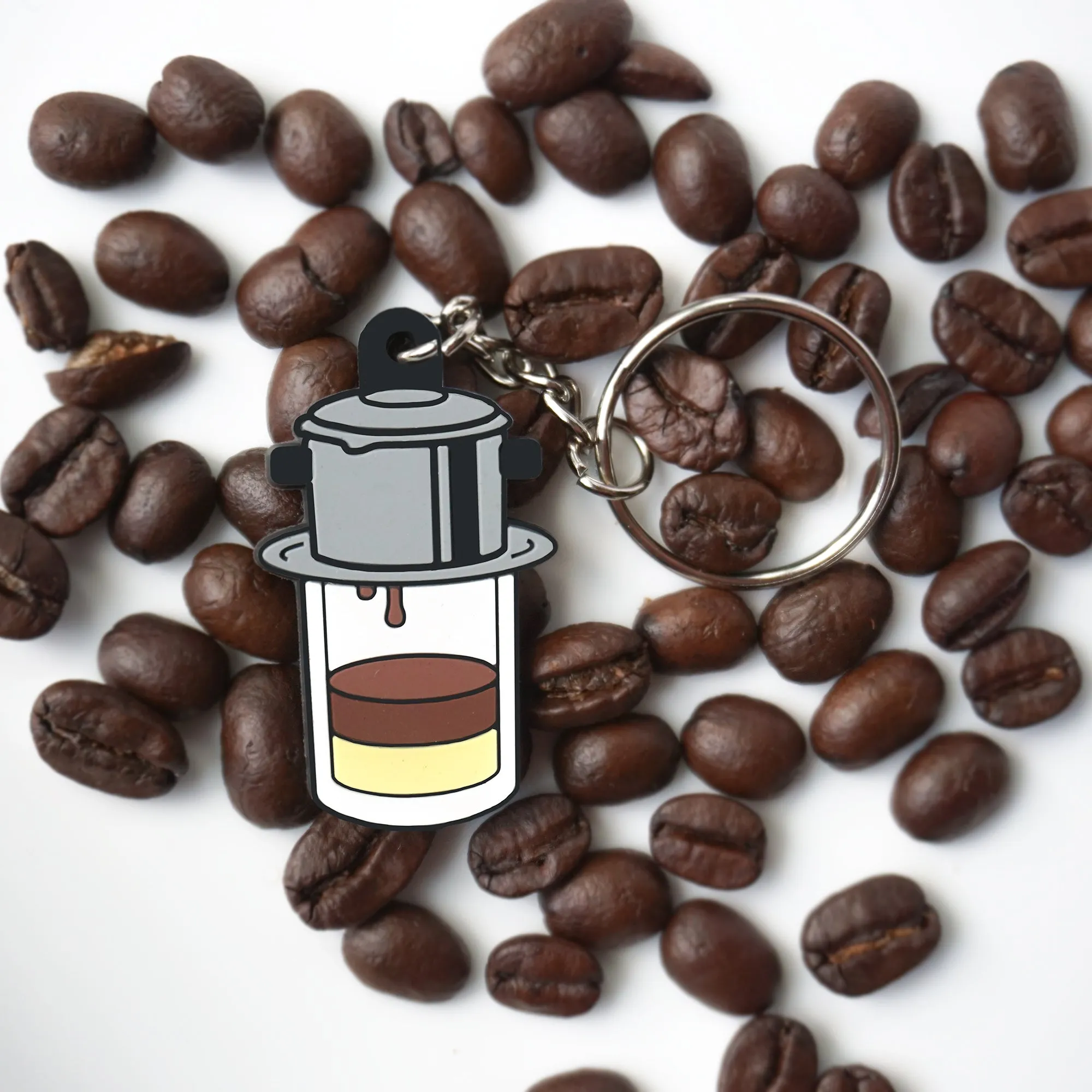 Vietnam: Vietnamese Iced Coffee (Cafe Sua Da) Soft PVC Keychain