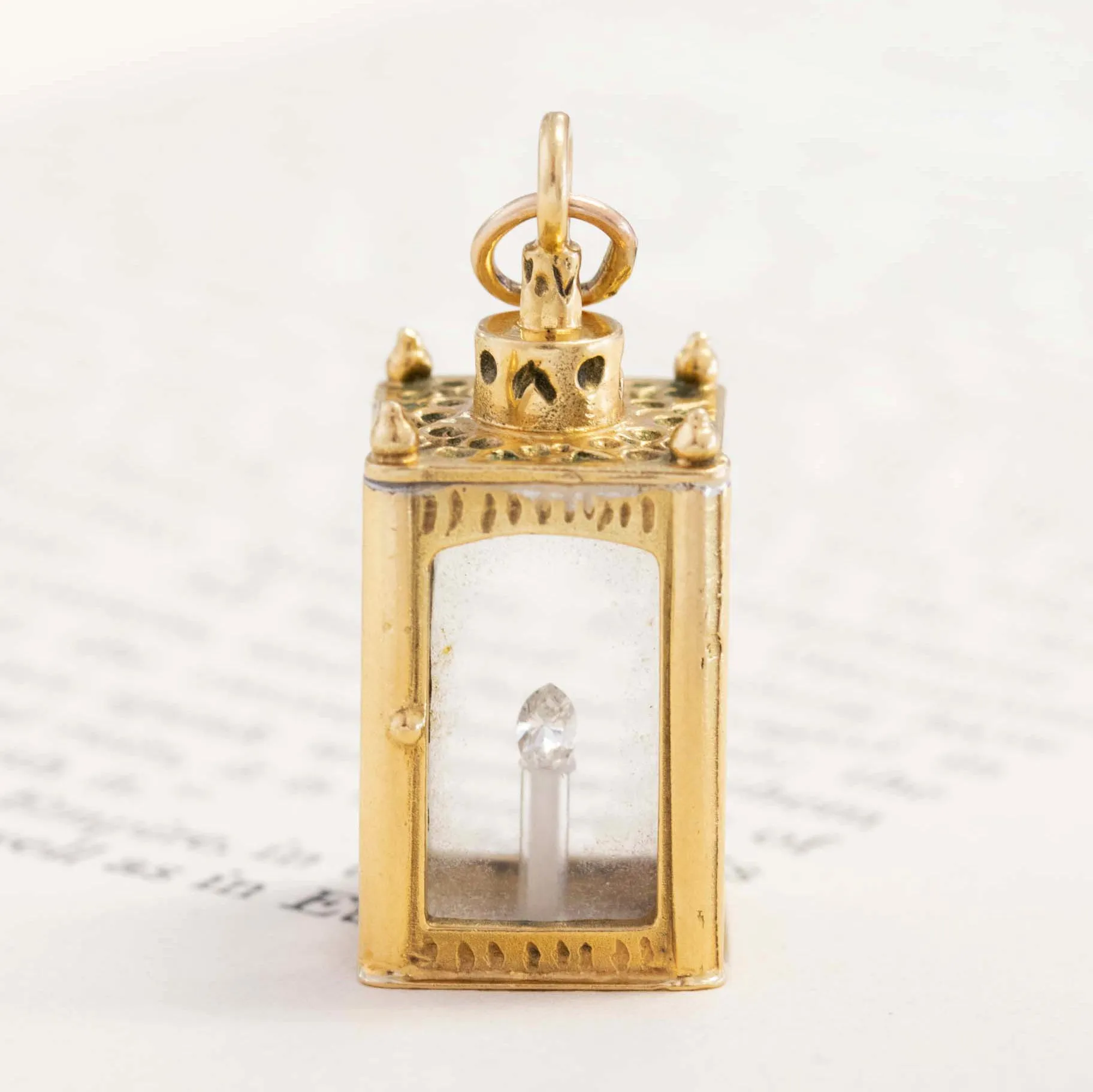 Vintage Diamond Lantern Pendant