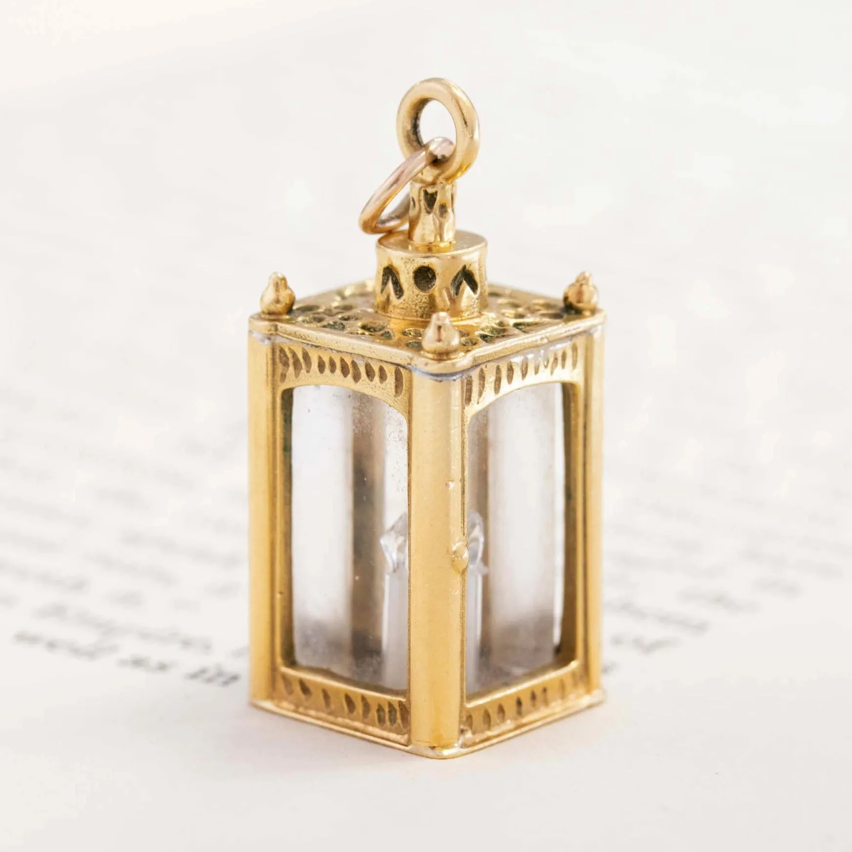 Vintage Diamond Lantern Pendant