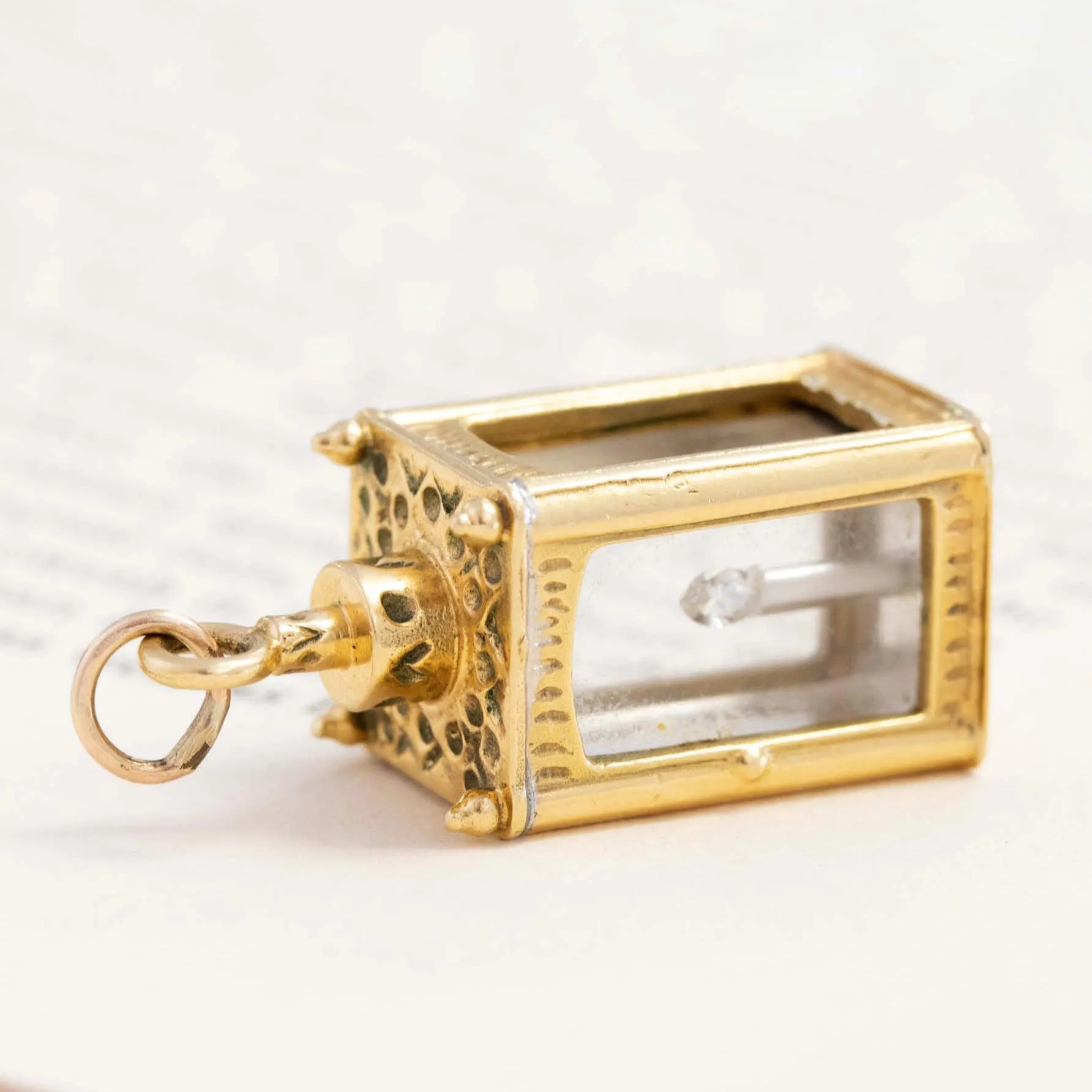 Vintage Diamond Lantern Pendant