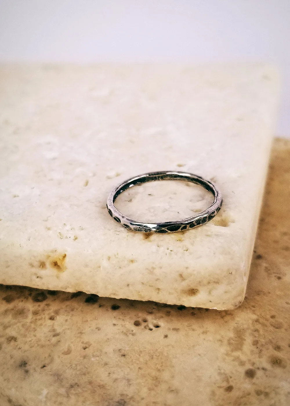 Vintage Hammered Stacker Ring