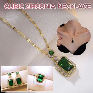 Vintage Paraiba Tourmaline Emerald Gemstone Earrings Ring Necklace Women Gift