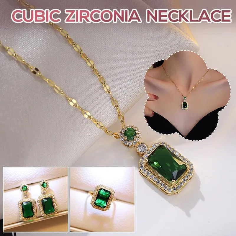 Vintage Paraiba Tourmaline Emerald Gemstone Earrings Ring Necklace Women Gift