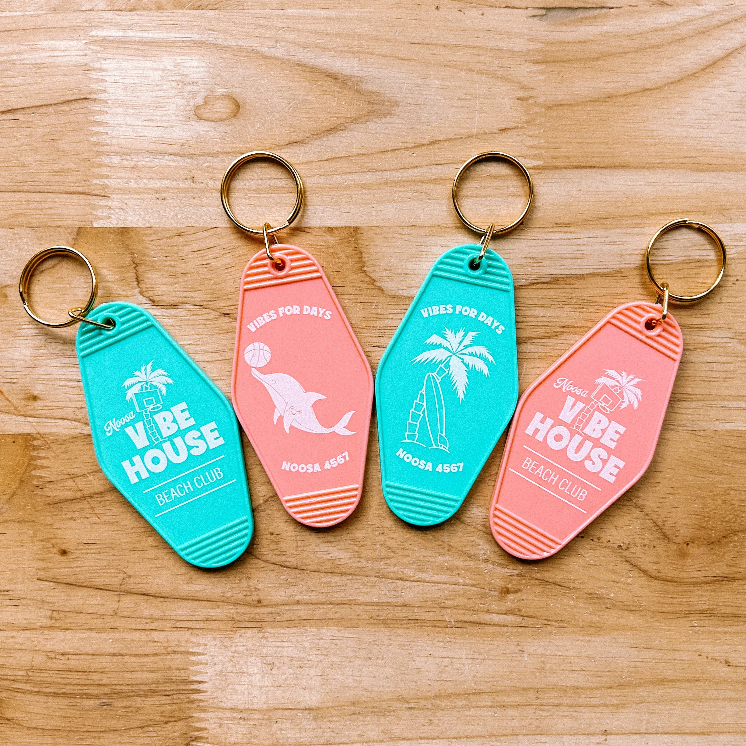 Vintage Style Motel Keychains (50 Piece Minimum Order)