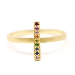 Walk The Line Rainbow Ring