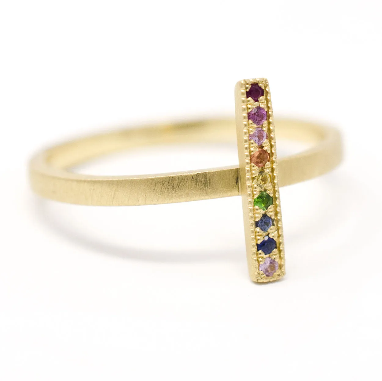 Walk The Line Rainbow Ring