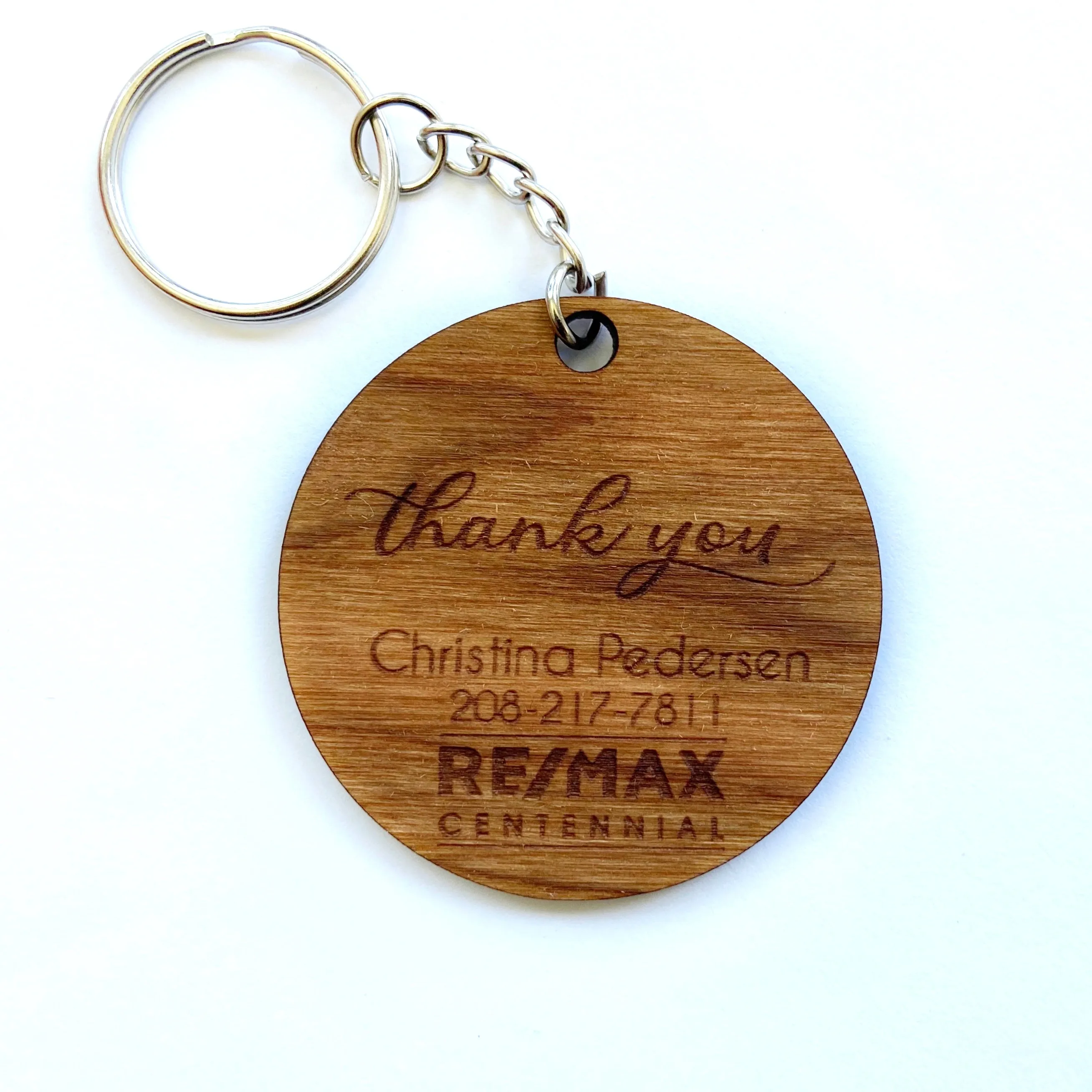 Welcome Home Idaho Engraved Keychain - Wood Engraved