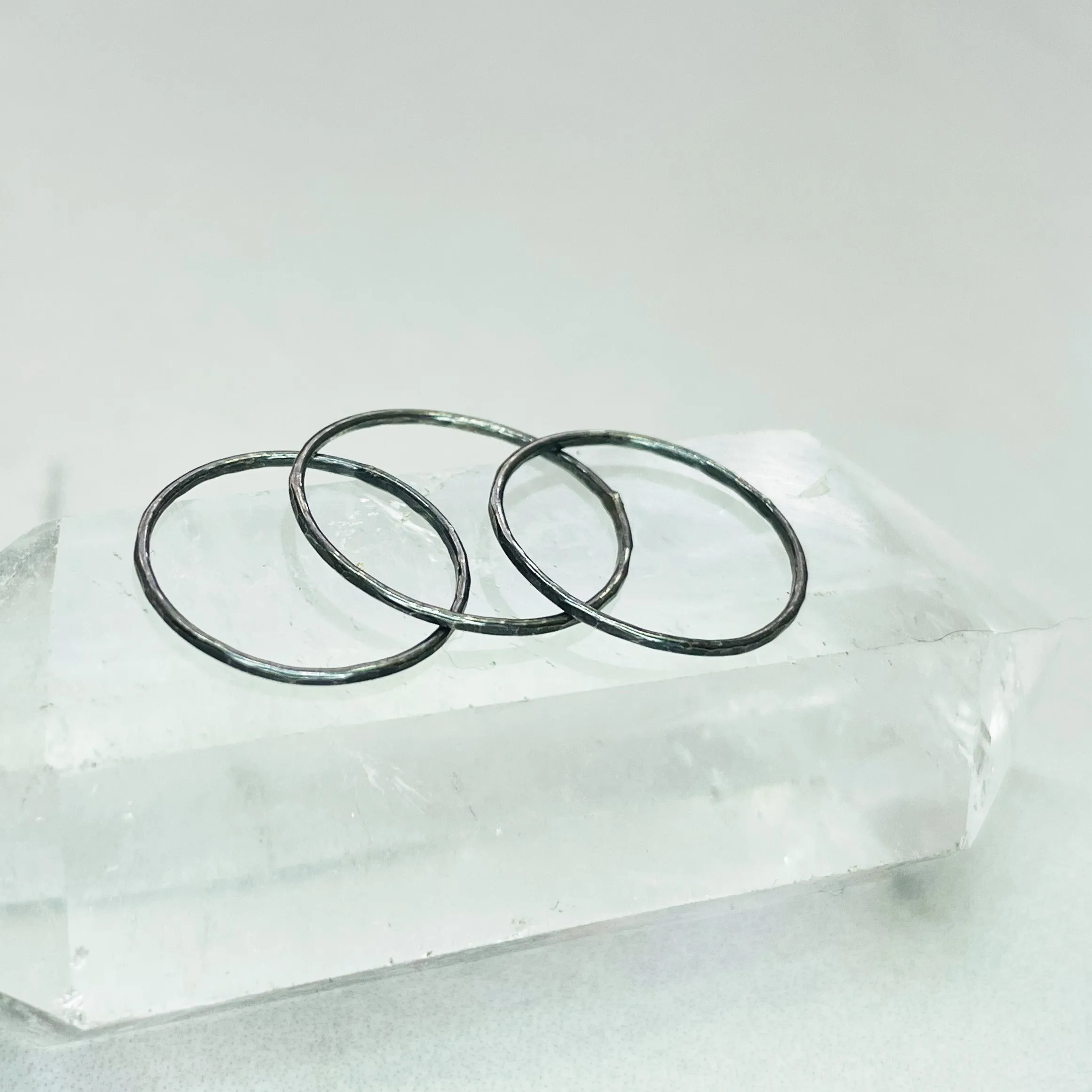 Whisper of a Ring in Gunmetal Silver