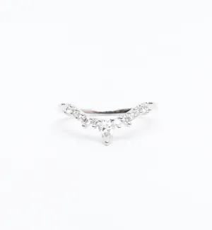 White Diamond Pear Celestine Band