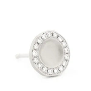 White Gold Lilydust Cup Stud Earrings