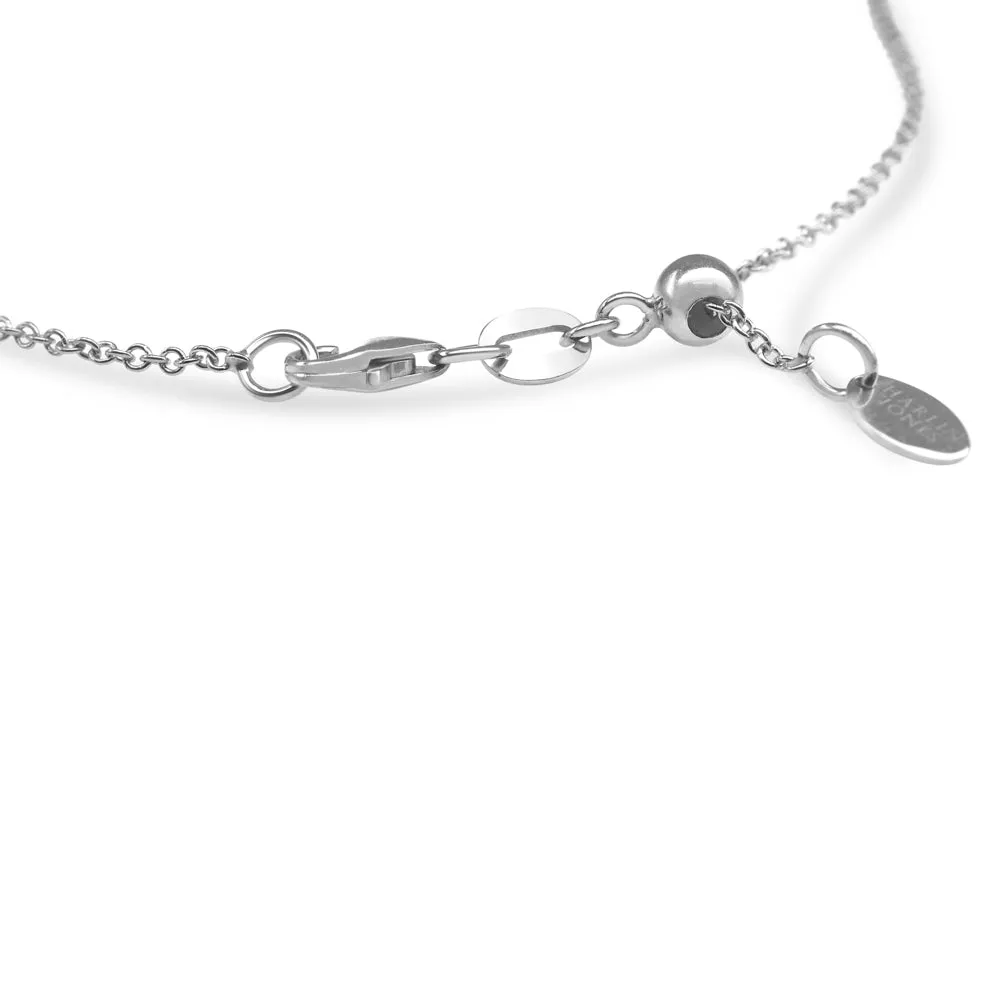 White Gold Pear-Shaped Emerald Necklace