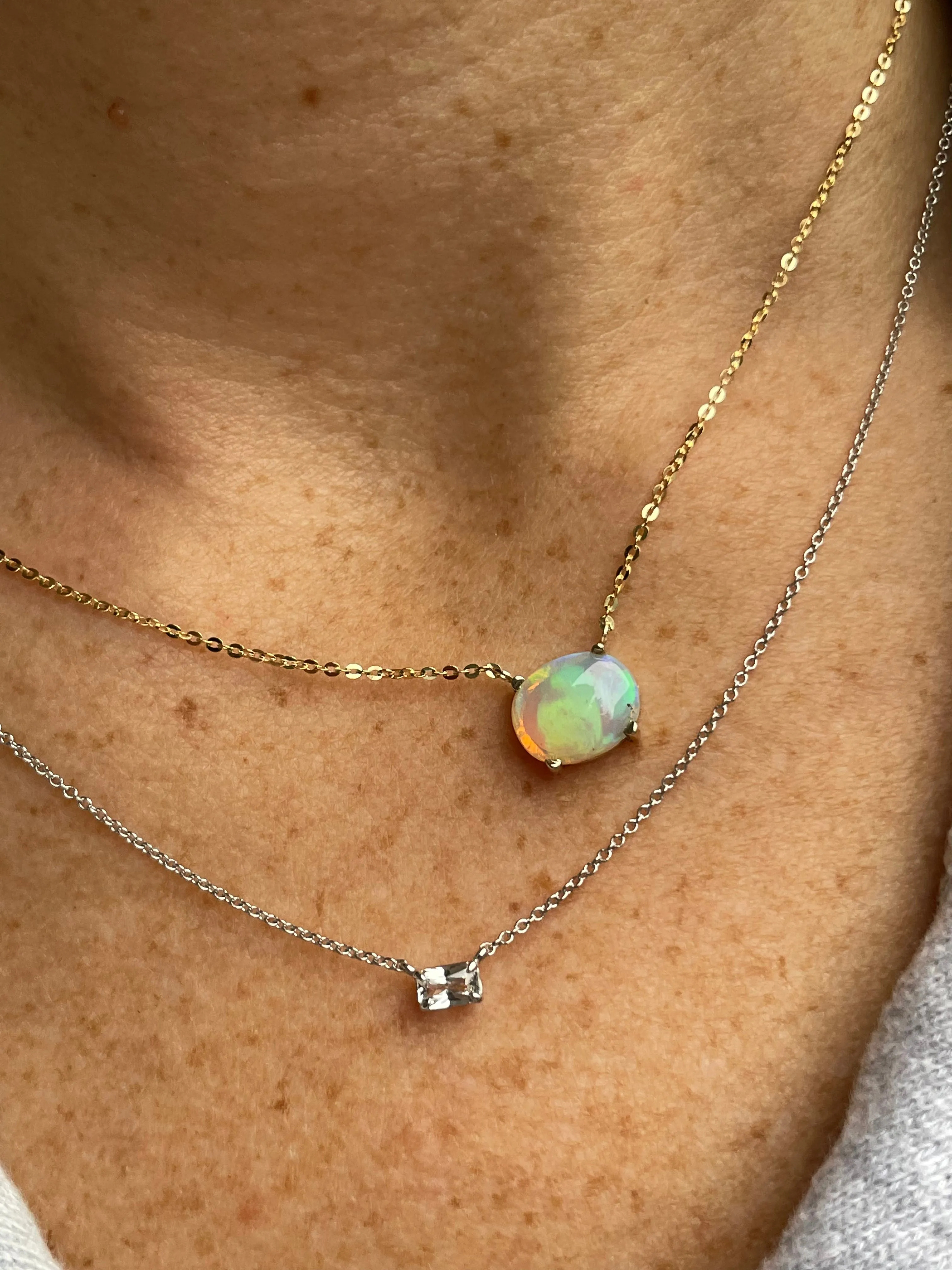 White Sapphire Necklace