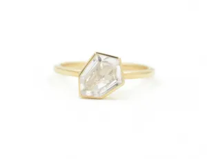 White Topaz Shield Jollie Ring