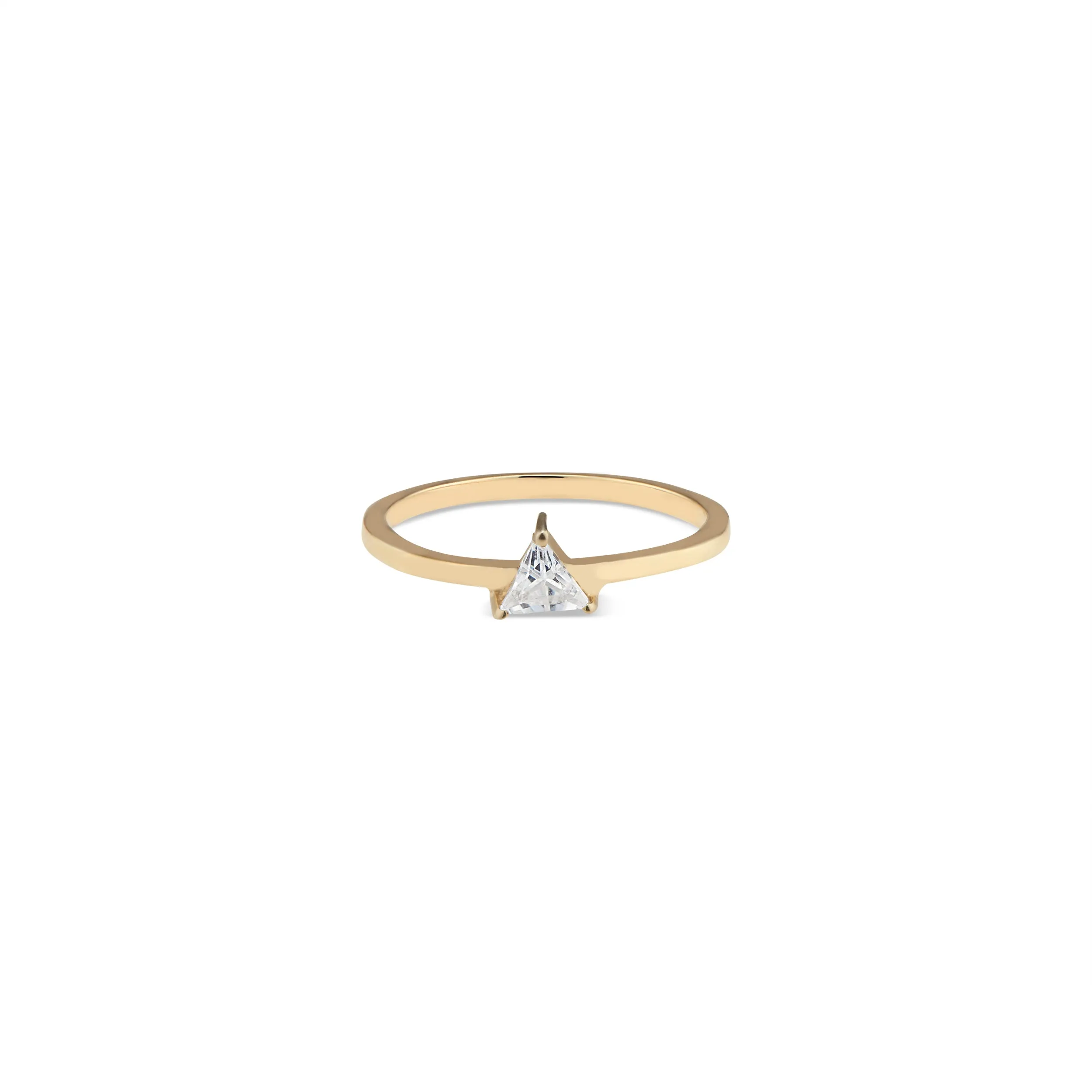 White Trillion Ring