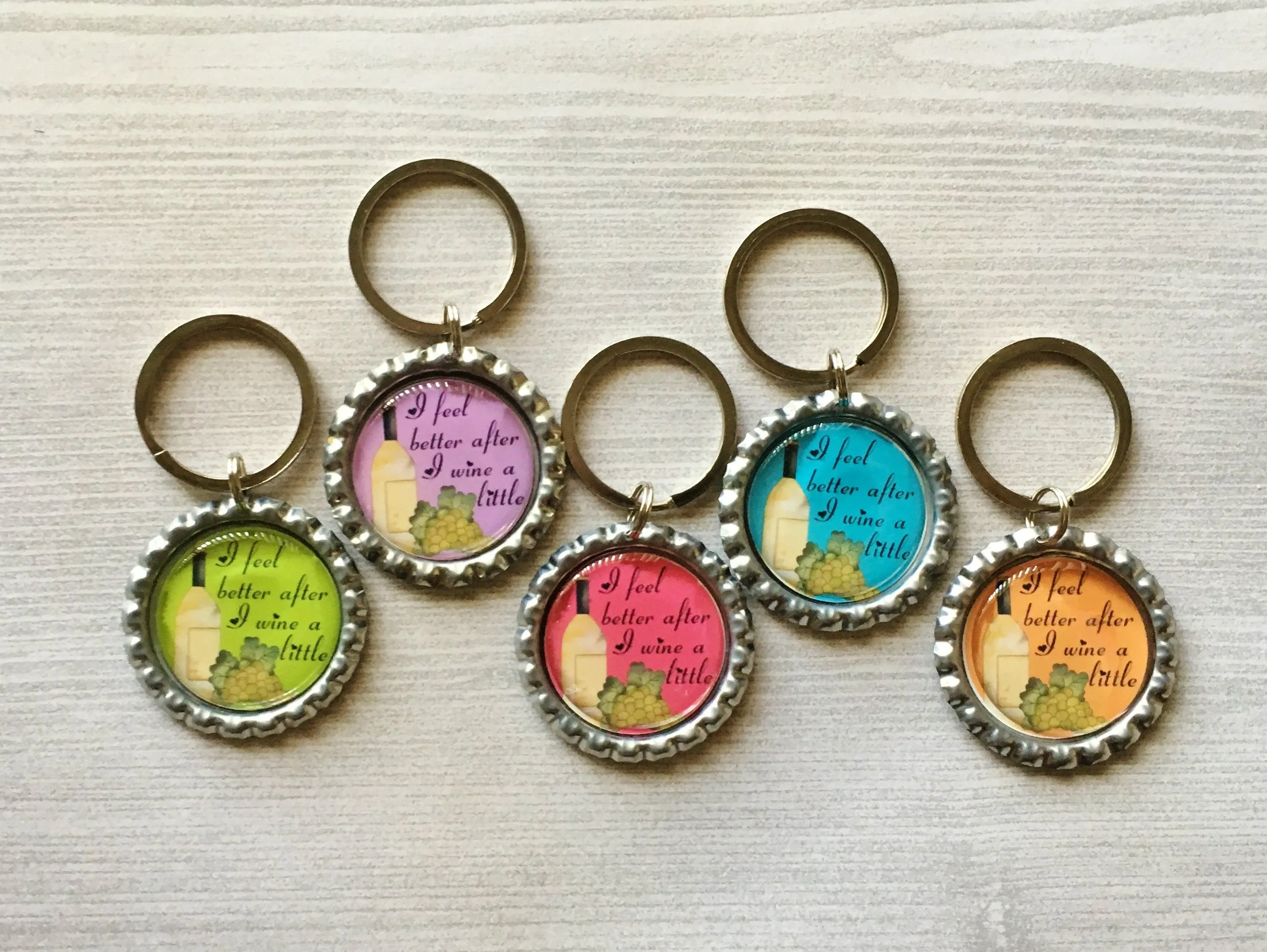 Wine Quotes / Phrases Keychains