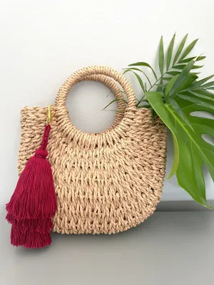 Wine Red Tassel Keychain Bag decoration