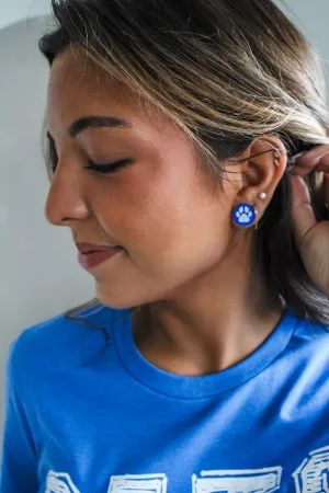 Winning Game Earrings • Blue/White