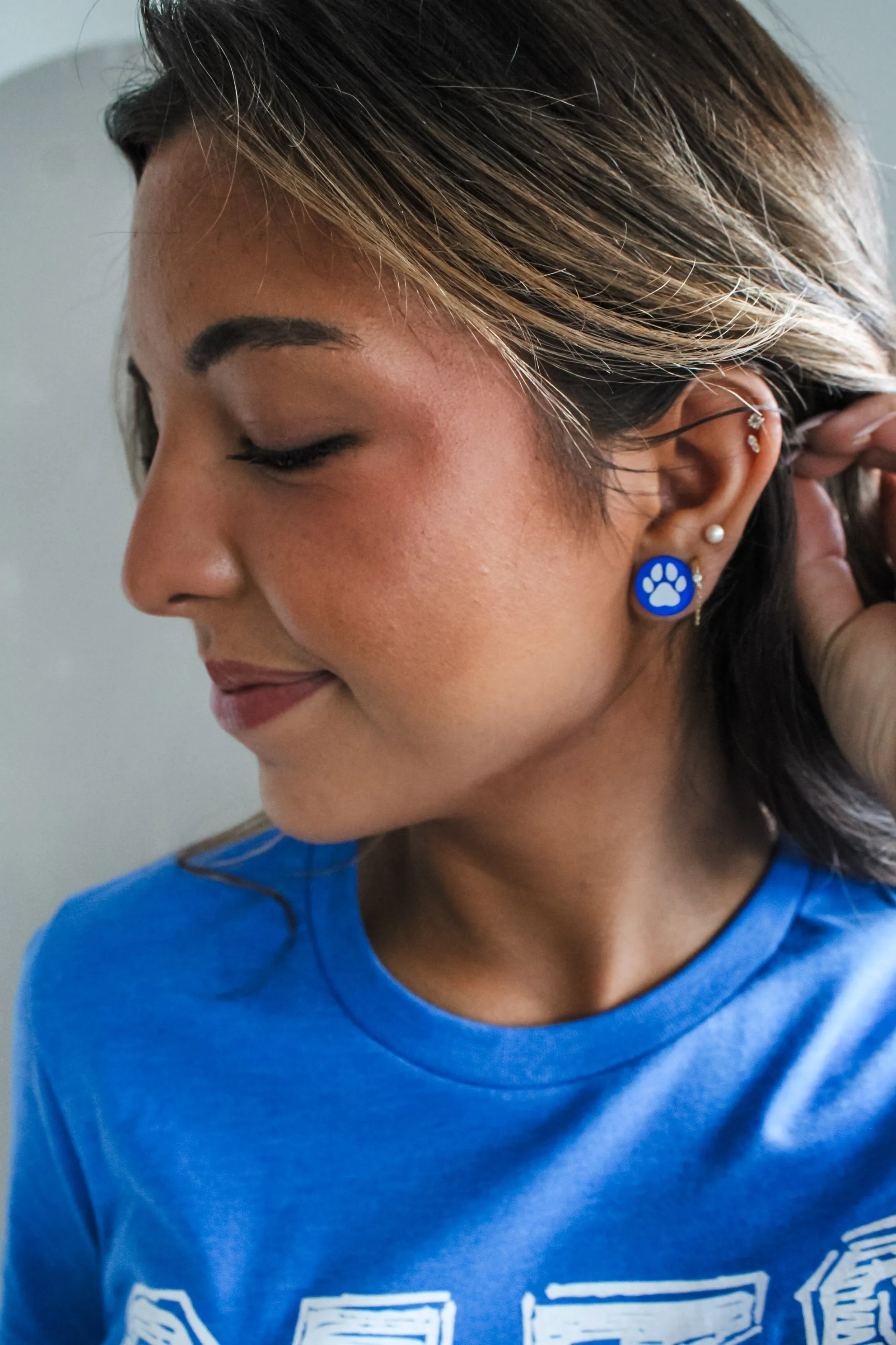 Winning Game Earrings • Blue/White