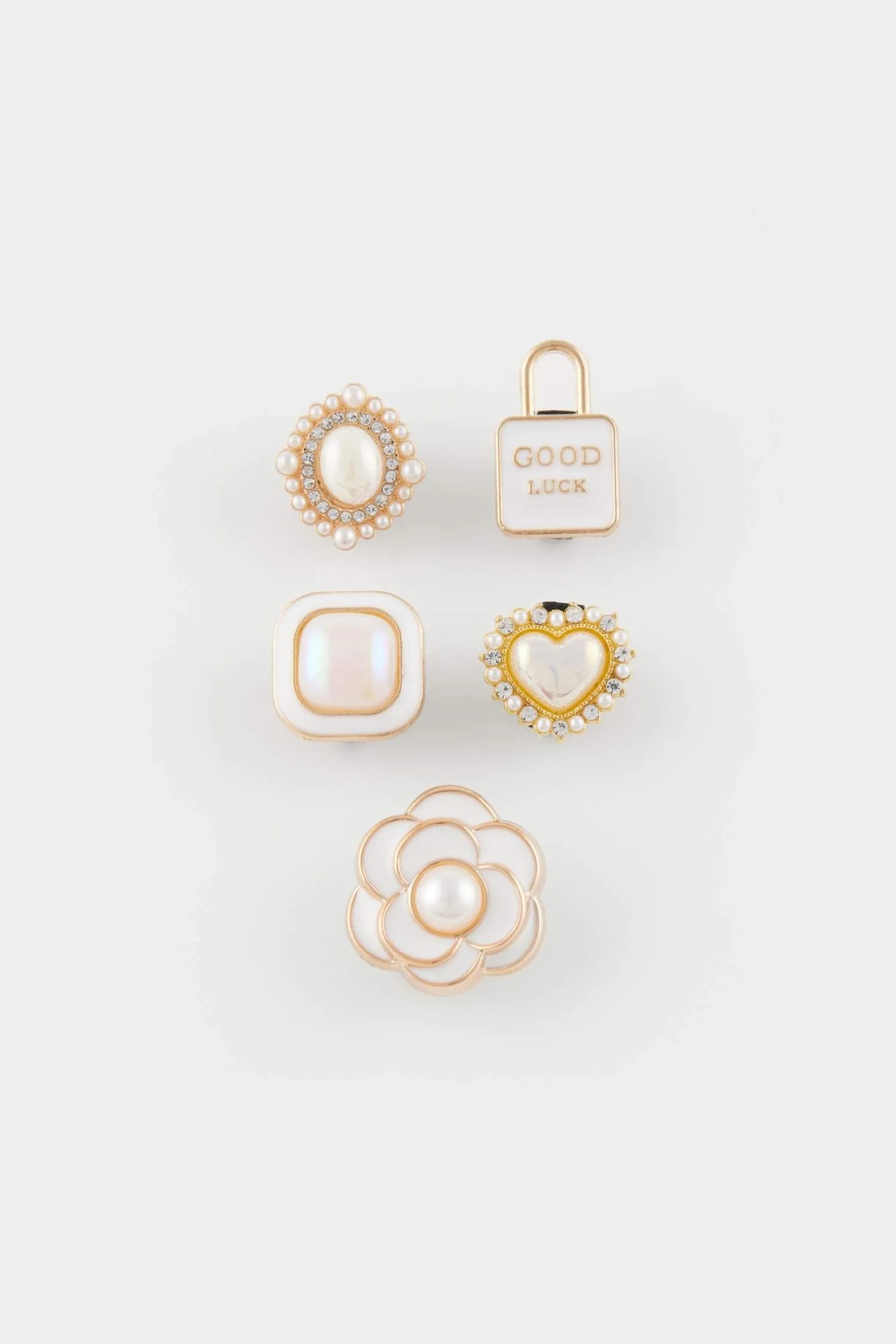 Women 5-Piece Gold Slipper Ornament