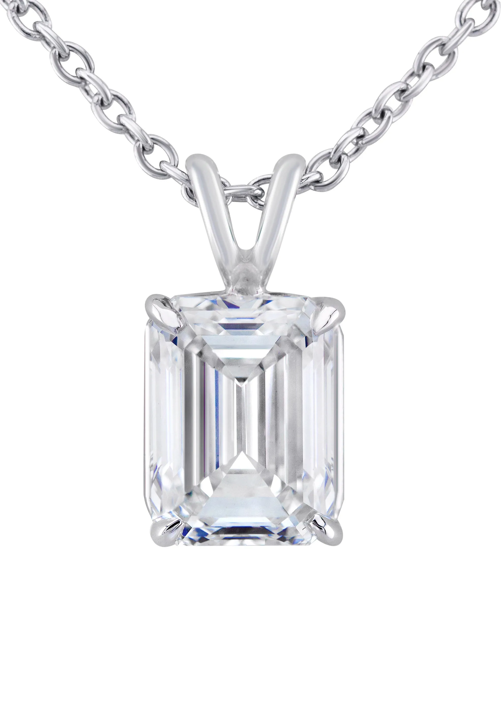 Women Jewelry - Diamond Necklace For Women | Lab Grown Emerald Diamond Solitaire Pendant