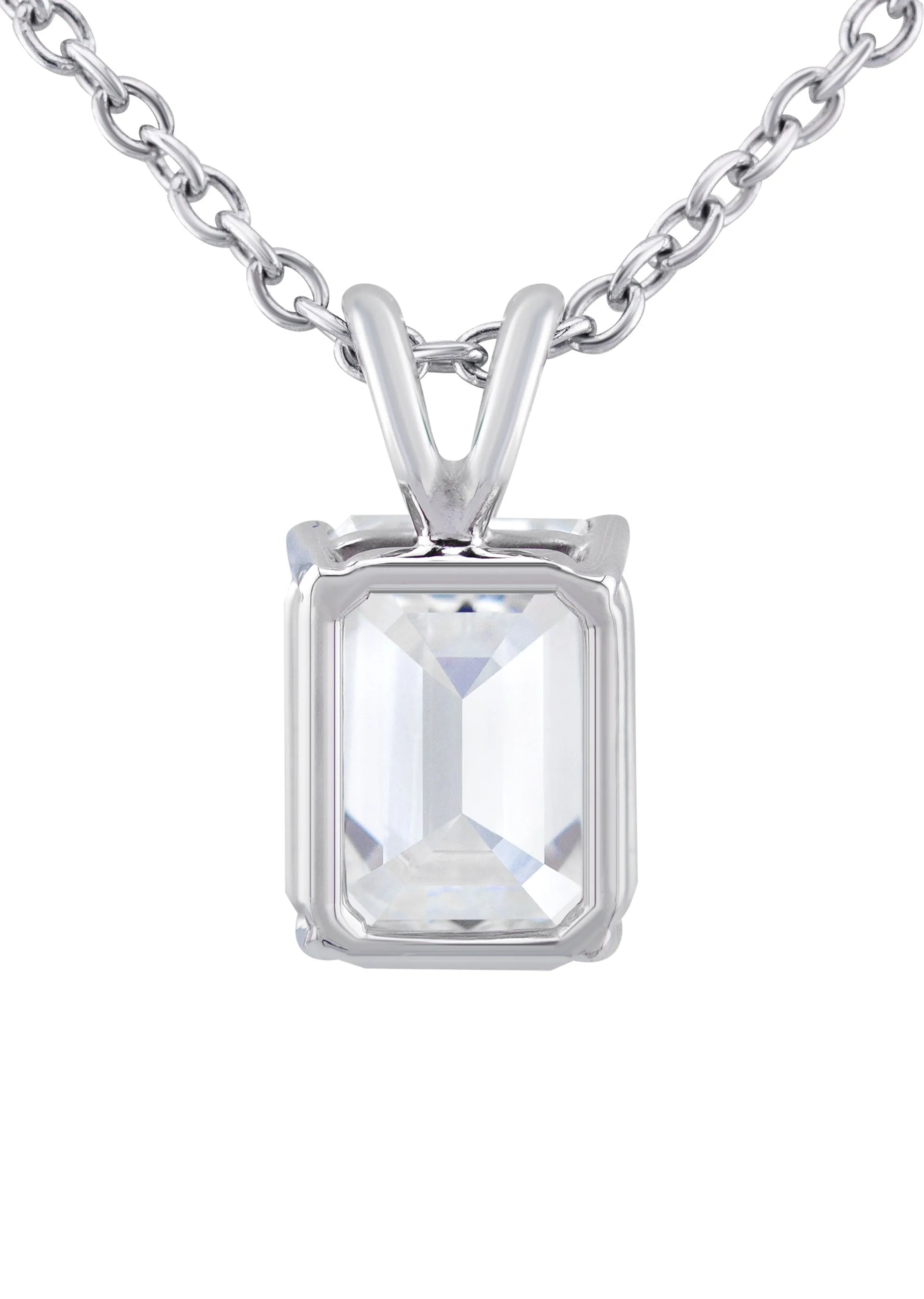 Women Jewelry - Diamond Necklace For Women | Lab Grown Emerald Diamond Solitaire Pendant