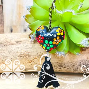Wood Heart Keychain