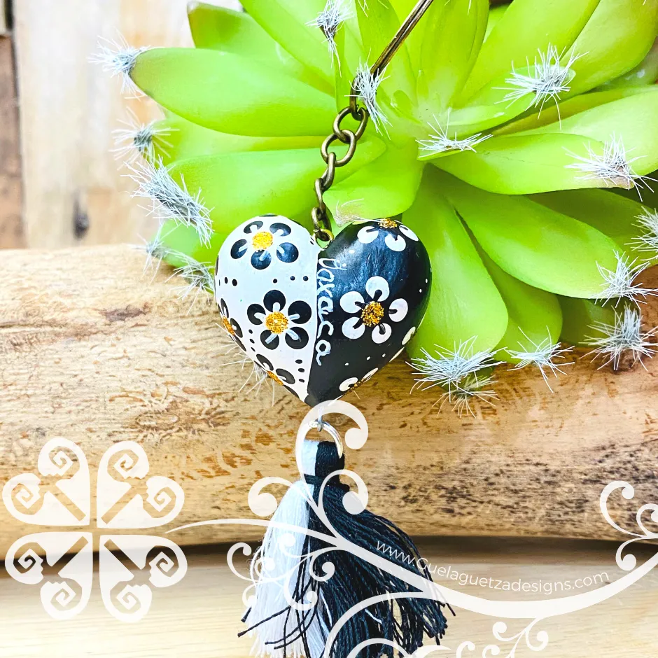 Wood Heart Keychain
