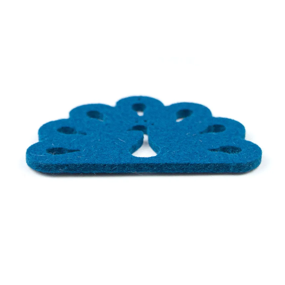 Wool Felt Charm - Peacock