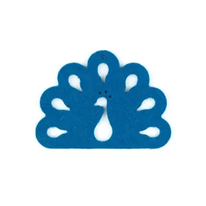 Wool Felt Charm - Peacock