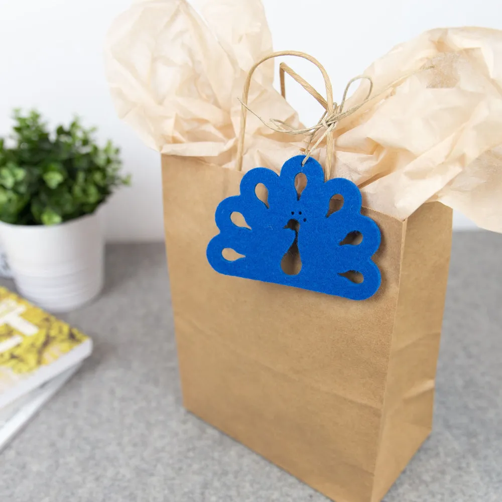 Wool Felt Charm - Peacock