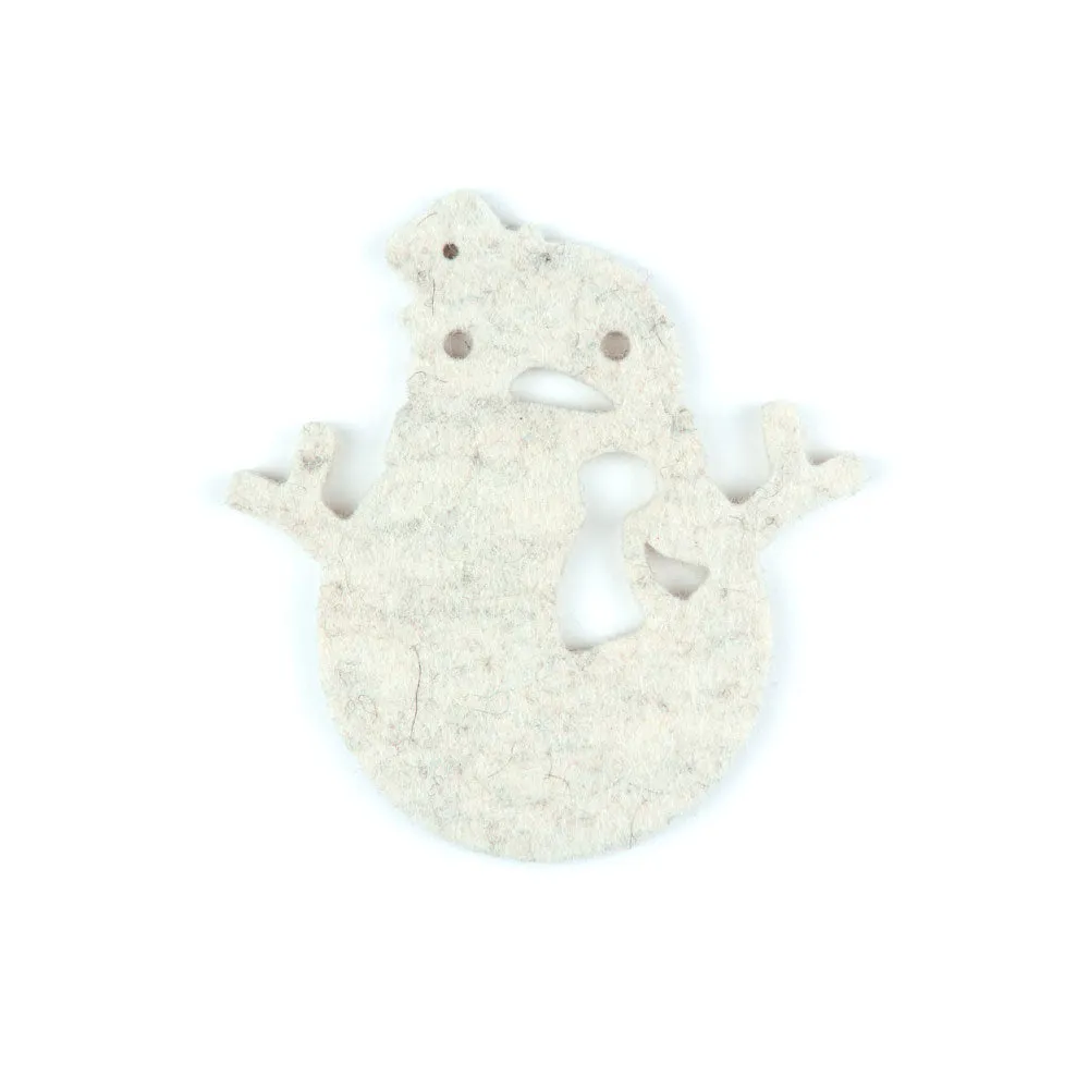 Wool Felt Charm - Snowman